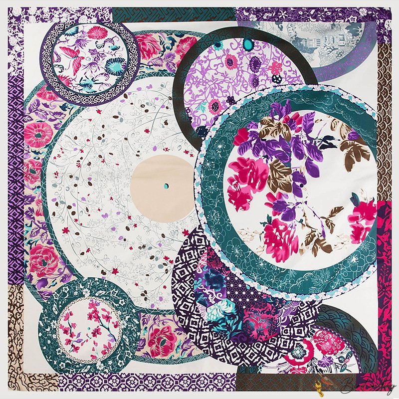 Large square scarf female new simulation silk twill silk printing satin silk scarf shawl scarf
