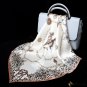 Silk scarf female new mulberry silk crepe satin silk leopard print small square scarf