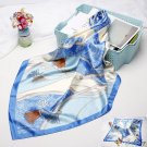 Silk scarf female 90cm large square scarf new simulation silk satin printed headscarf shawl scarf