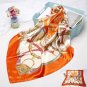 Silk scarf female 90cm large square scarf new simulation silk satin printed headscarf shawl scarf
