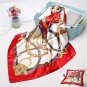 Silk scarf female 90cm large square scarf new simulation silk satin printed headscarf shawl scarf