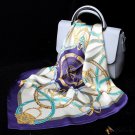 Crepe satin small square scarf new mulberry silk crepe satin small silk scarf printing scarf female