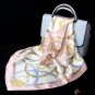 Crepe satin small square scarf new mulberry silk crepe satin small silk scarf printing scarf female