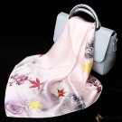 Silk small square scarf female models plain crepe satin mulberry silk small silk scarf silk print sc