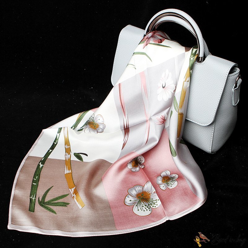 Silk scarf female new mulberry silk crepe satin silk printing small square scarf hundred