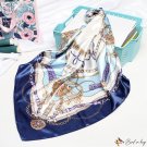 Silk scarf female models simulation silk satin printing small square scarf scarf headscarf