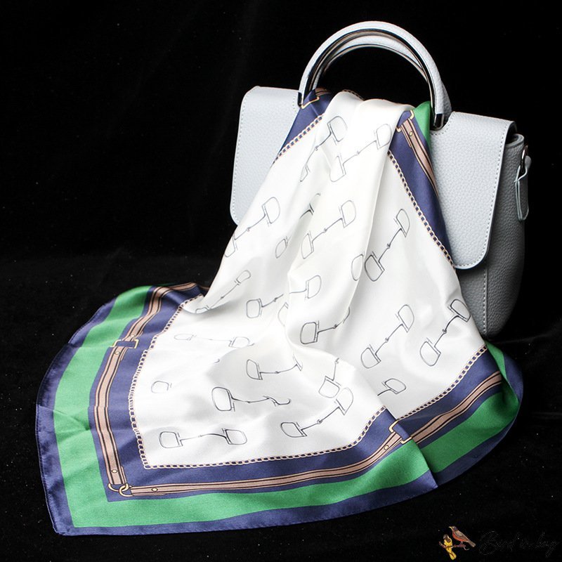 Silk scarf female new silk printing small square scarf company scarf shawl