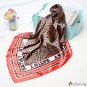 Paragraph leopard print new 90cm square scarf small silk scarf female spring and autumn printing hea