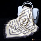 Silk small square scarf female new mulberry silk back to the pattern printing plaid small silk scarf