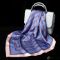 Silk small square scarf female new mulberry silk back to the pattern printing plaid small silk scarf
