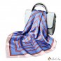 Silk small square scarf female new mulberry silk back to the pattern printing plaid small silk scarf
