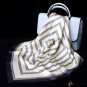 Silk small square scarf female new mulberry silk back to the pattern printing plaid small silk scarf