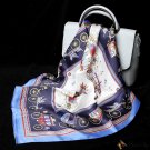 Mulberry silk small square scarf new carriage print scarf silk scarf