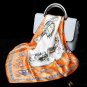Mulberry silk small square scarf new carriage print scarf silk scarf