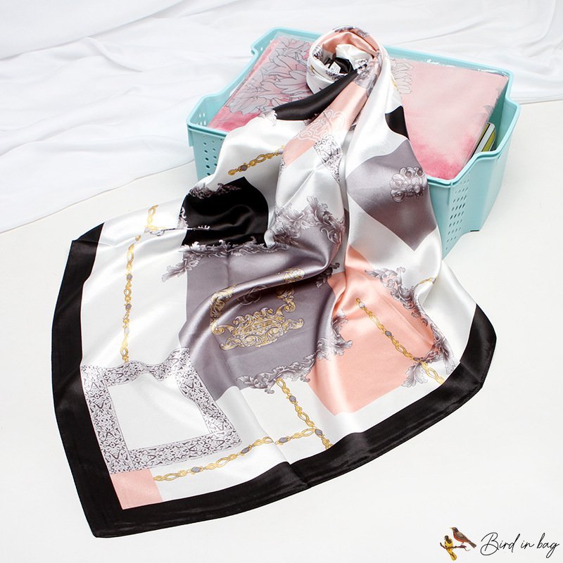 90cm printing silk scarf female new simulation silk square scarf headscarf scarf