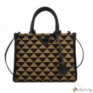 New triangle checkered canvas tote bag women's fashion handbag shoulder crossbody bag female bags