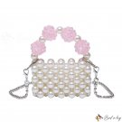 Women's bags new fashion pearl weave mini small square bag beaded handbag shoulder bag