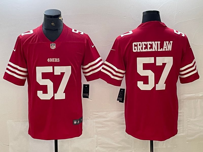 San Francisco 49ers #57 Dre Greenlaw Scarlet Limited Jersey