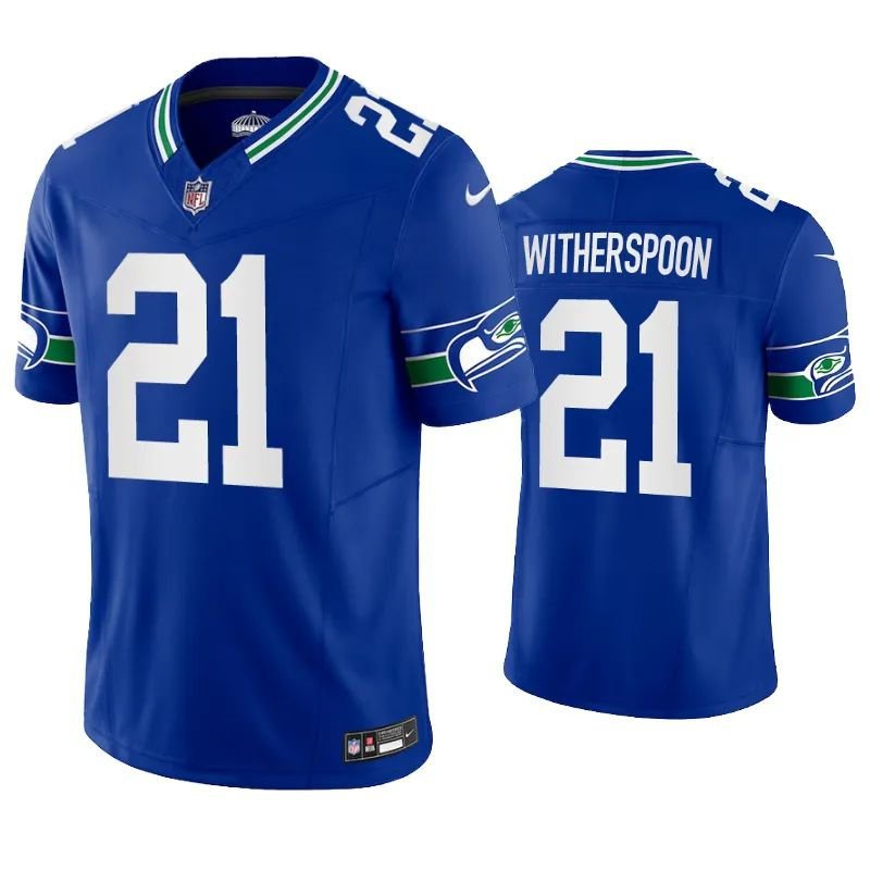 Seattle Seahawks Devon Witherspoon Royal Throwback #21 2023 Limited Jersey