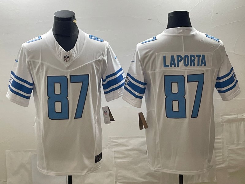 Detroit Lions Sam LaPorta #87 White 2023 Limited Jersey