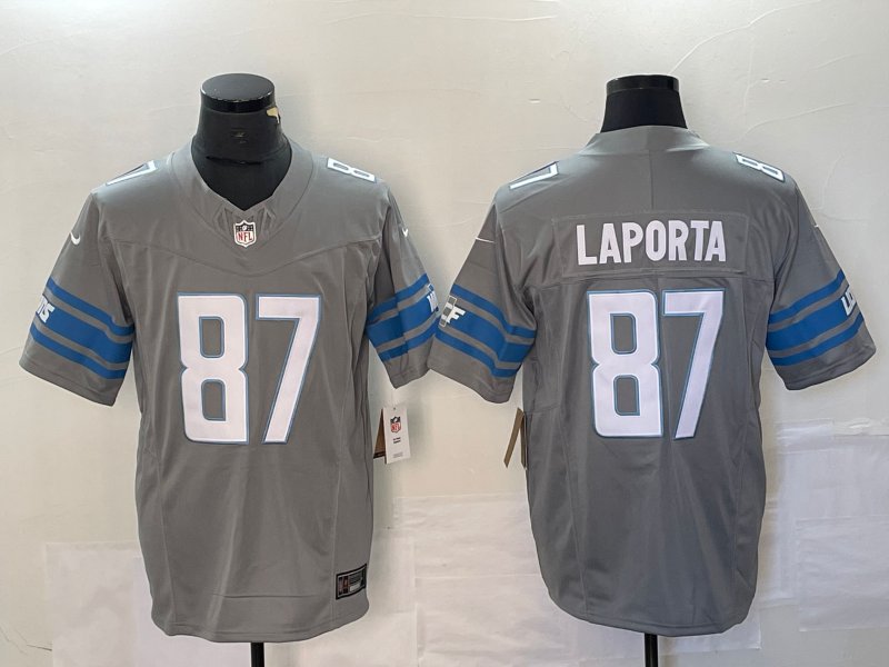 Detroit Lions Sam LaPorta Grey #87 2023 Limited Jersey