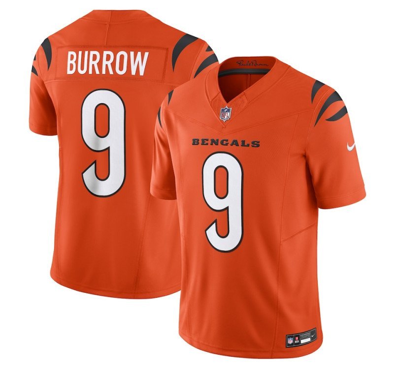 Cincinnati Bengals Joe Burrow Orange #9 2023 Limited Jersey