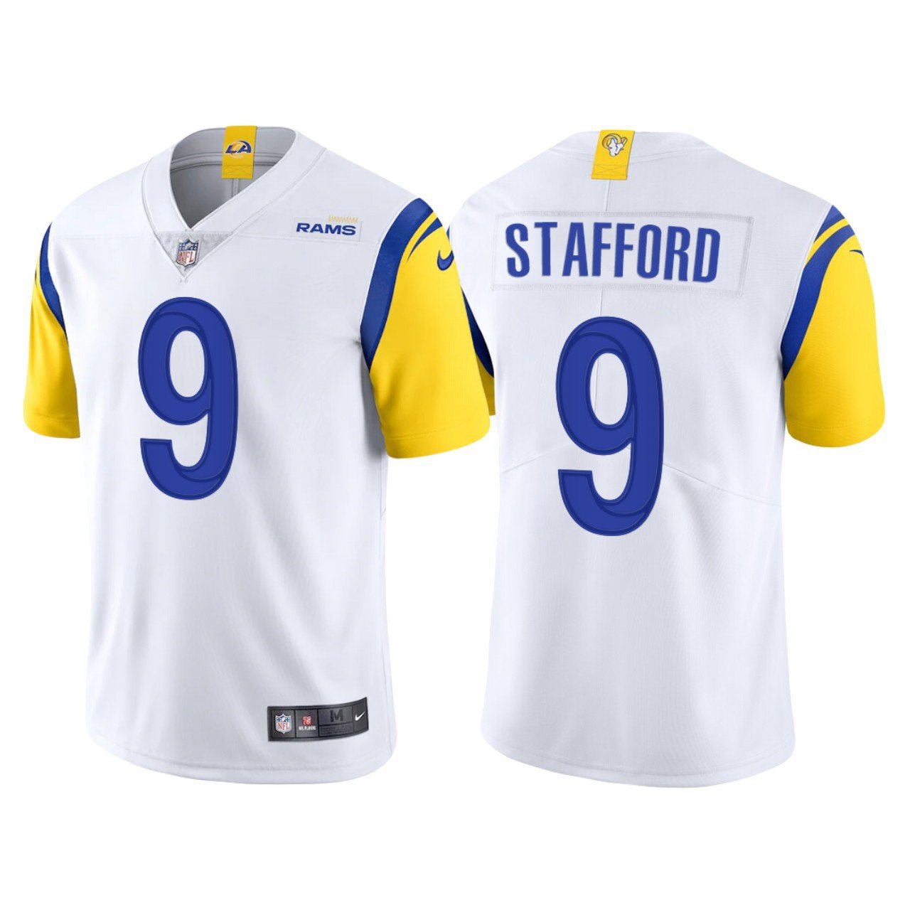 Los Angeles Rams Matthew Stafford #9 White Throwback Limited Jersey