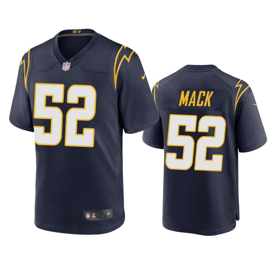 Los Angeles Chargers Khalil Mack #52 Navy Limited Jersey