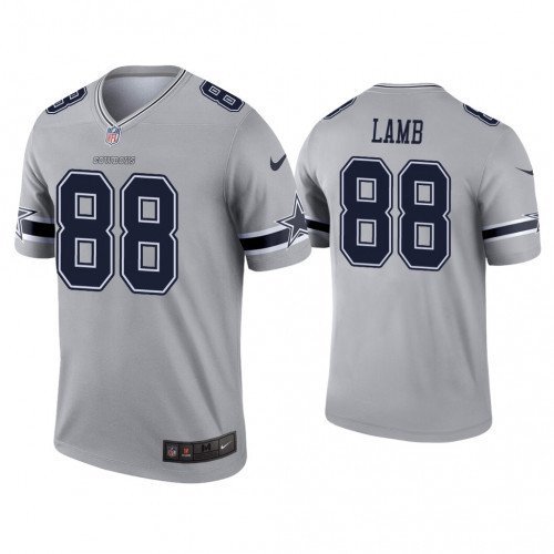 Dallas Cowboys CeeDee Lamb Gray #88 Inverted Limited Jersey