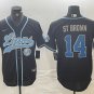 Amon-Ra St. Brown #14 Detroit Lions Stitched Jersey Black