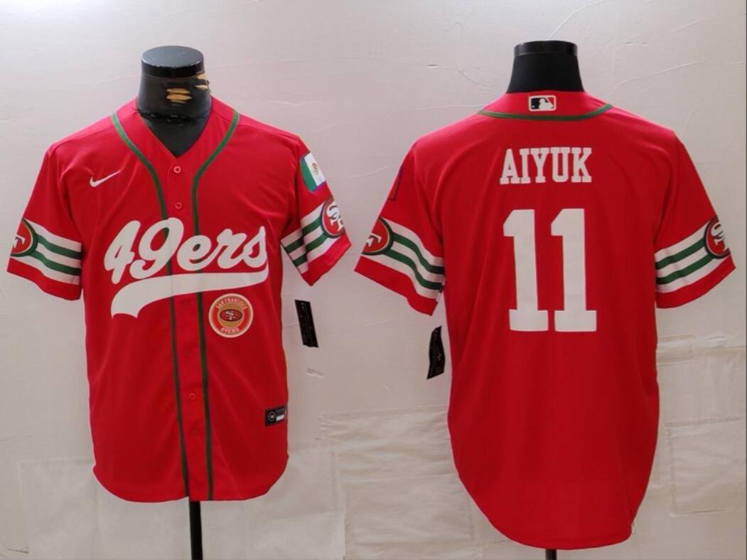 Brandon Aiyuk #11 San Francisco 49ers Stitched Jersey Scarlet