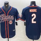 D.J. Moore #2 Chicago Bears Stitched Jersey Navy