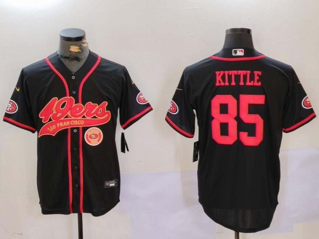 George Kittle #85 San Francisco 49ers Stitched Jersey Black