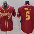 Jayden Daniels #5 Washington Commanders Stitched Jersey Burgundy