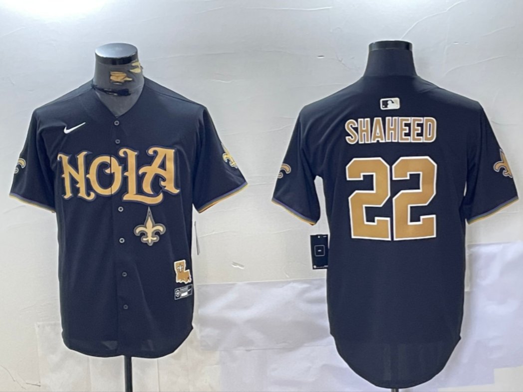 Rashid Shaheed #22 New Orleans Saints Stitched Jersey Black