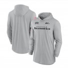 Men's Seattle Seahawks 2024 Salute to Service Lightweight Long Sleeve Hooded T-Shirt Gray