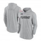Men's Los Angeles Chargers 2024 Salute to Service Lightweight Long Sleeve Hooded T-Shirt Gray