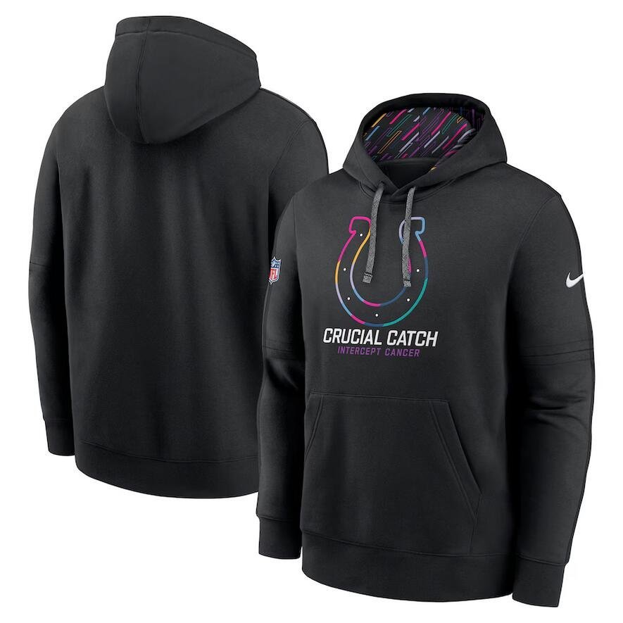 Men's Indianapolis Colts 2024 Crucial Catch Club Pullover Hoodie Black