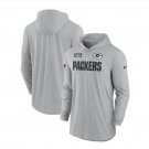 Men's Green Bay Packers 2024 Salute to Service Lightweight Long Sleeve Hooded T-Shirt Gray