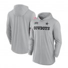 Men's Dallas Cowboys 2024 Salute to Service Lightweight Long Sleeve Hooded T-Shirt Gray