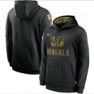 Men's Cincinnati Bengals Salute to Service Sideline Pullover Hoodie Black New Year