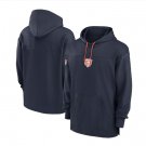 Men's Chicago Bears Sideline Jersey Performance Pullover Hoodie Navy