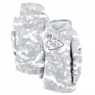 Kansas City Chiefs Women's 2024 Salute to Service Club Fleece Pullover Hoodie Arctic Camo