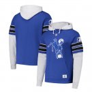 Indianapolis Colts Double Header Blitz Throwback Cornerback Pullover Hoodie Royal