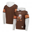 Cleveland Browns Double Header Blitz Cornerback Pullover Hoodie Brown