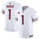 men's & kids Activewear Football Uniform #1 Kyler Murray Jerseys White F.U.S.E. C Patch Shirt