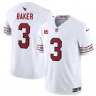 men's & kids Activewear Football Uniform #3 Budda Baker Jerseys White F.U.S.E. C Patch Limited Shirt