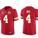 men's & kids Activewear Football Uniform #4 Rashee Rice Jerseys Red 2024 Super Bowl LVIII Shirt