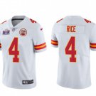 men's & kids Activewear Football Uniform #4 Rashee Rice Jerseys White 2024 Super Bowl LVIII Shirt