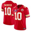 men's & kids Activewear Football Uniform #10 Isiah Pacheco Jerseys Red 2024 Super Bowl LVIII Shirt